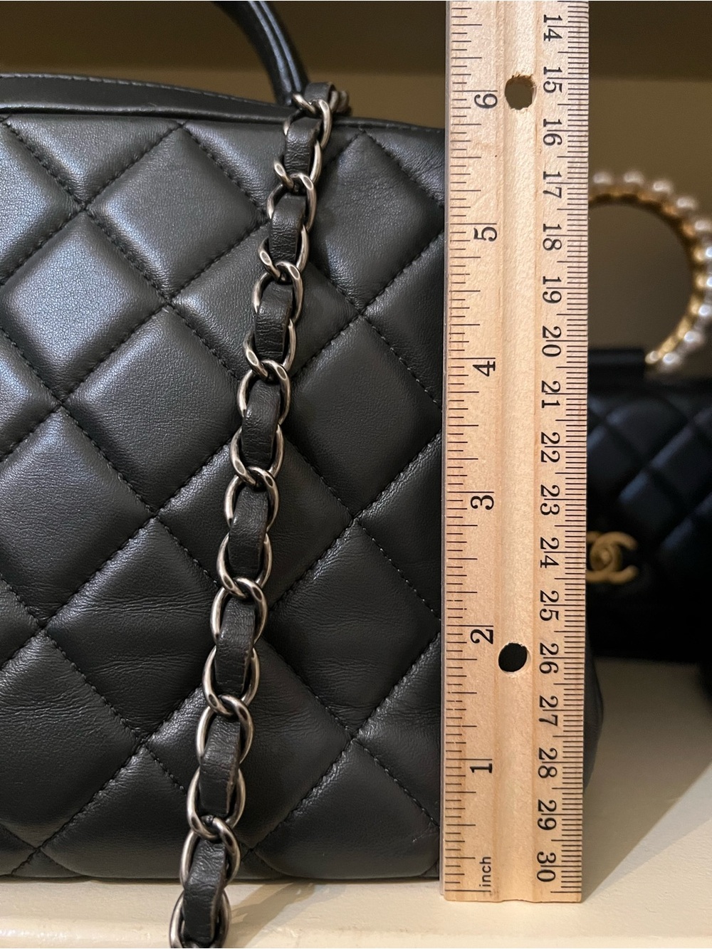 Chanel Trendy Bowling Leather Top-Handle Shoulder Bag - Picture 4 of 16
